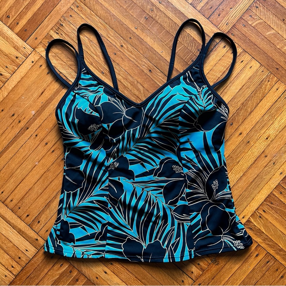 Miraclesuit Tropical Leaves Slimming Swim Top